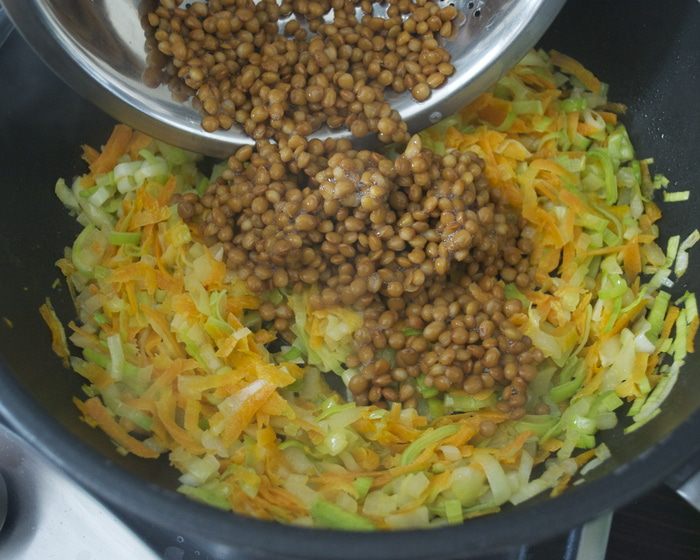 Ризотто с чечевицей 