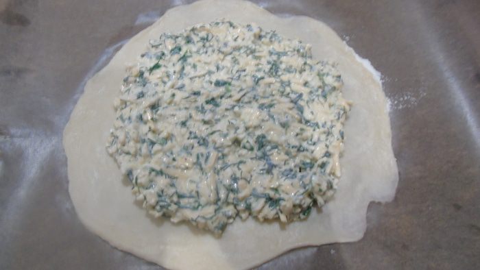 Лепешка с сыром и зеленью