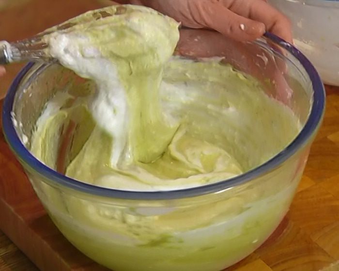 Бисквит на зеленом чае 