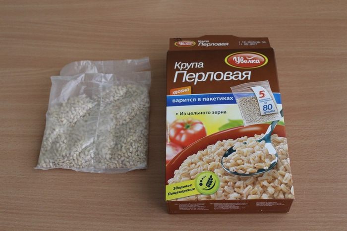 Паэлья из перловой крупы и лесных грибов