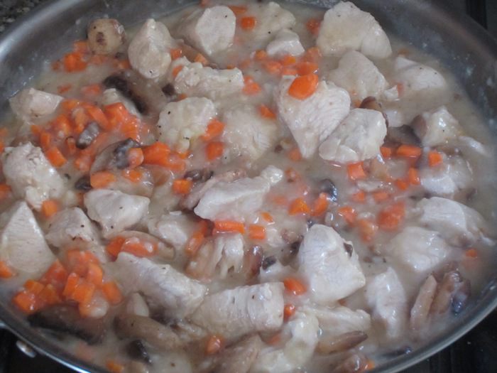 Филе индейки под сливочным соусом с грибами