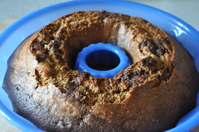 Апельсиновый кекс с тремя видами теста