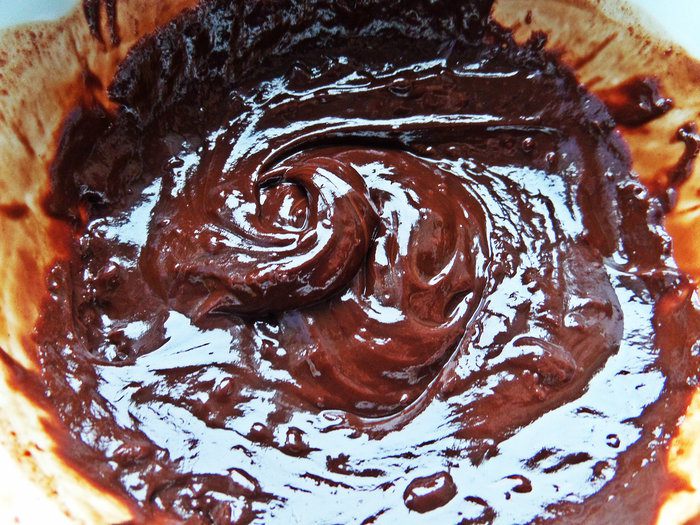 Блины с хурмой и шоколадом