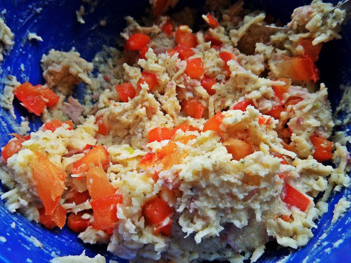 Закусочные колобки из спагетти