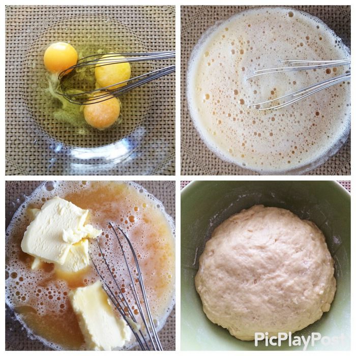 Сдобный пирог с творогом и джемом