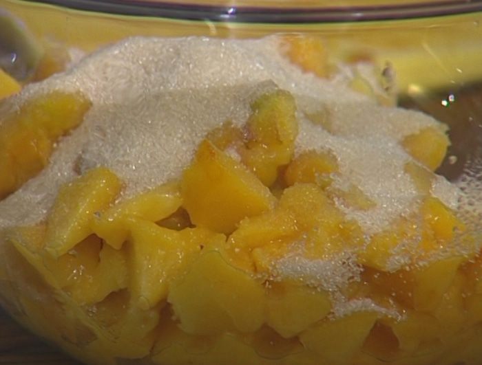 Сорбе из персиков