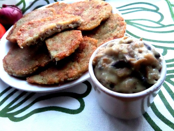 Драники с мясной начинкой