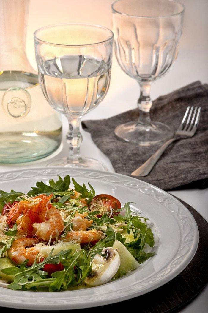 Салат с креветками