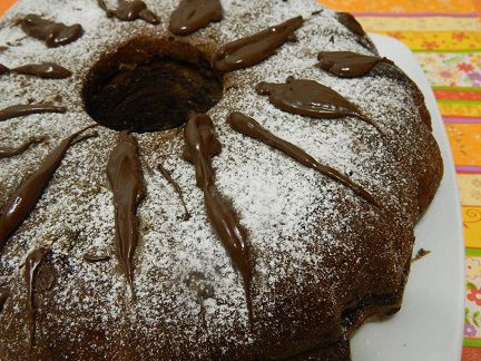 Шоколадно-банановый кекс