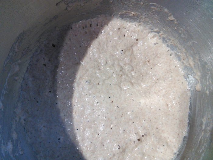 Хлеб с семечками из трёх видов муки