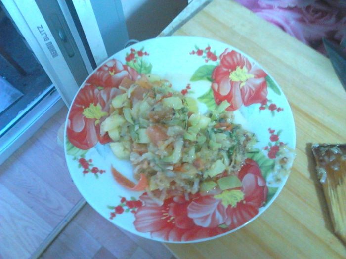 Запеканка с кабачком и хлебом