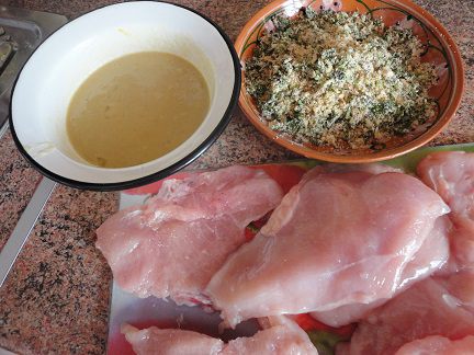 Куриные отбивные с грецкими орехами