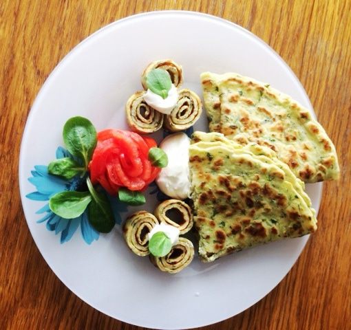 Блины кабачковые с зеленью
