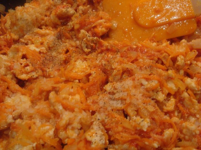 Полента с фаршем и сыром