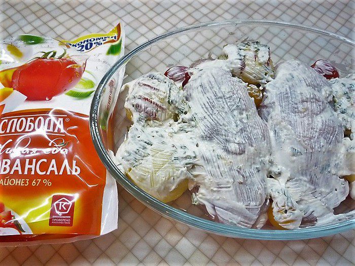 Куриные грудки с картофелем и томатами черри
