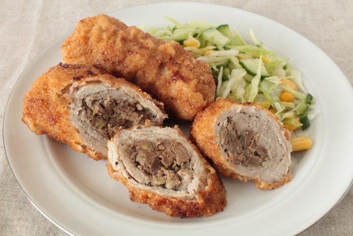 Мясные рулетики с печенью