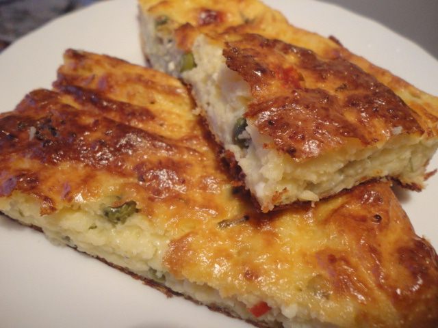 Творожная запеканка с сыром и овощами