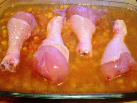 Ленивые куриные ножки с рисом