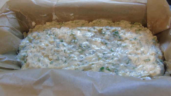Кекс с сыром и зеленью