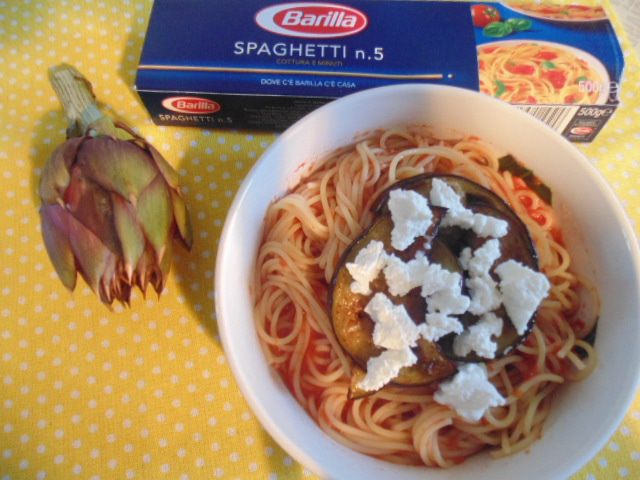 Спагетти  &amp;quot;Алла Норма&amp;quot; с баклажанами