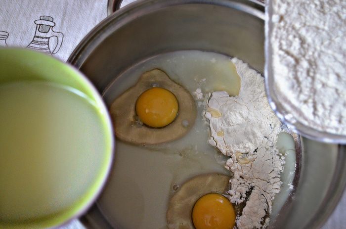 Блинная запеканка с шампиньонами