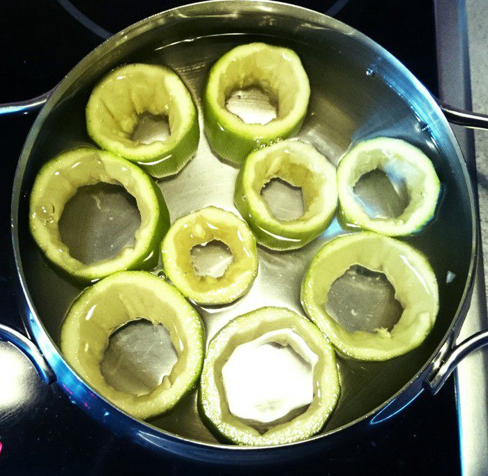 Фаршированные кабачки (постное блюдо)