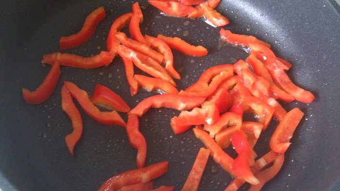 Говядина с апельсинами и перцем