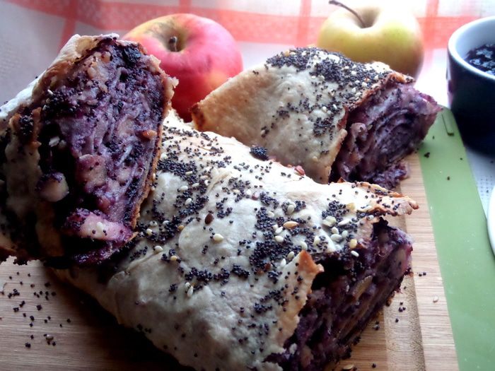 Штрудель из лаваша (постный)