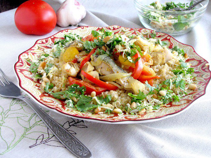 Рыбное рагу с киноа по-мароккански