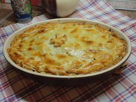 Курник с зеленым горошком