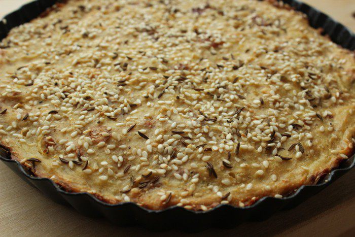 Пирог из тертого картофеля