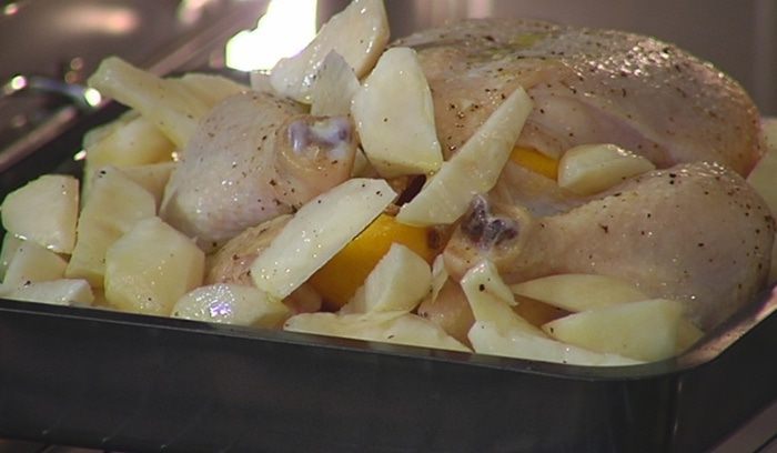 Пилаф с цыпленком и топинамбуром 