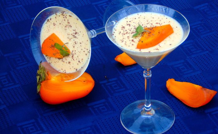 Панна-котта с хурмой