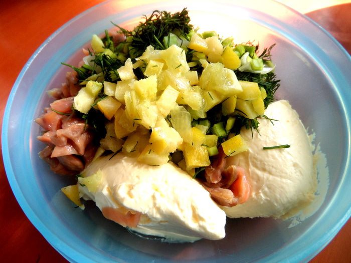 Французские блинчики (crepes) с красной рыбкой 