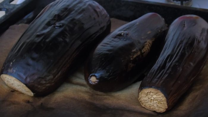 Баклажановый крамбл (ржаной)