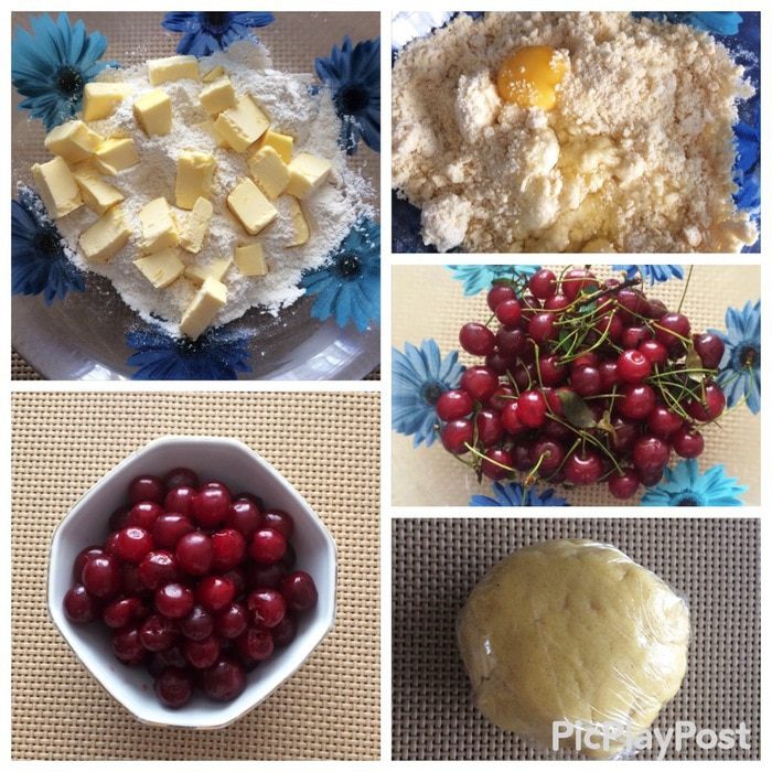 Сметанный пирог с маком и вишней