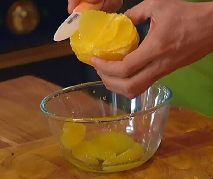 Салат из сельди и свеклы с апельсиновой заправкой 