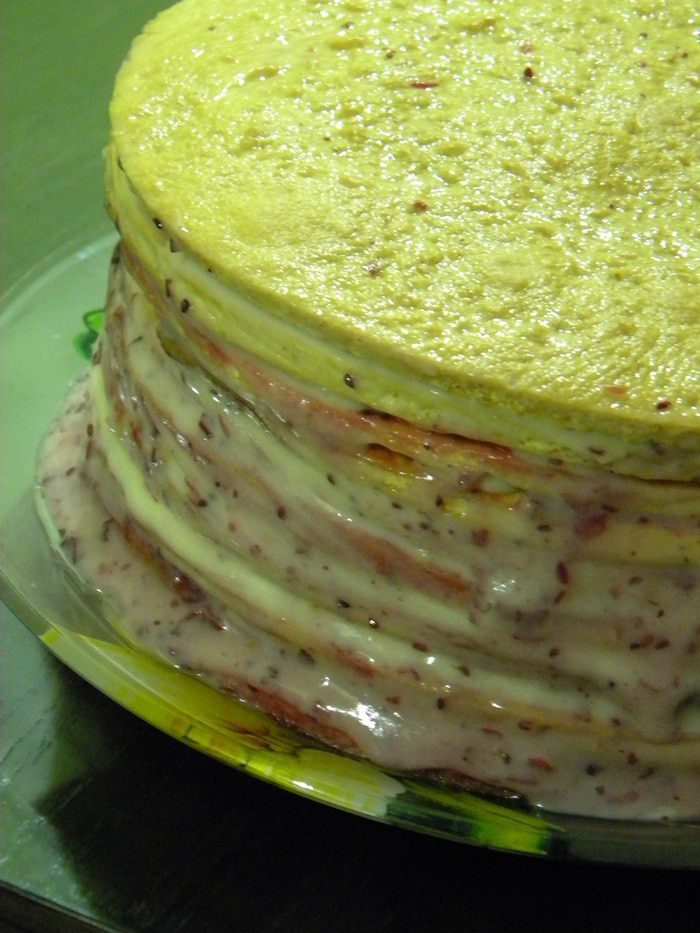 Медовик с заварным кремом и клюквенной пропиткой