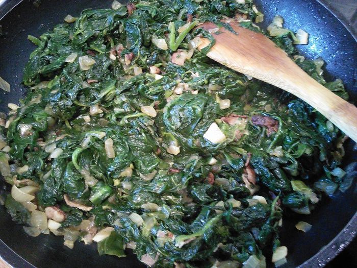 Картофельный киш с фетой и шпинатом 