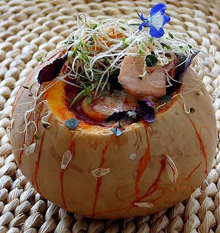 Минестроне с рыбой и спагетти 