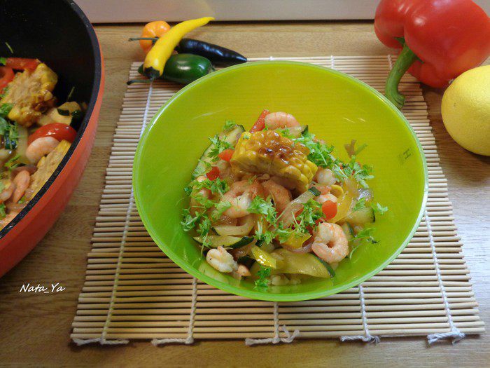 Соте из креветок &amp;quot;Тайский стиль&amp;quot;