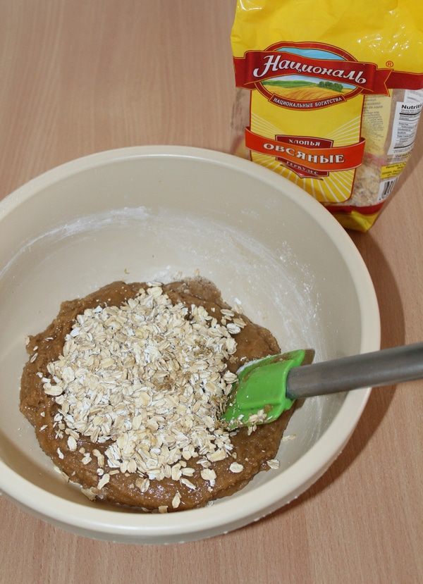 Овсяное печенье с цельнозерновой мукой