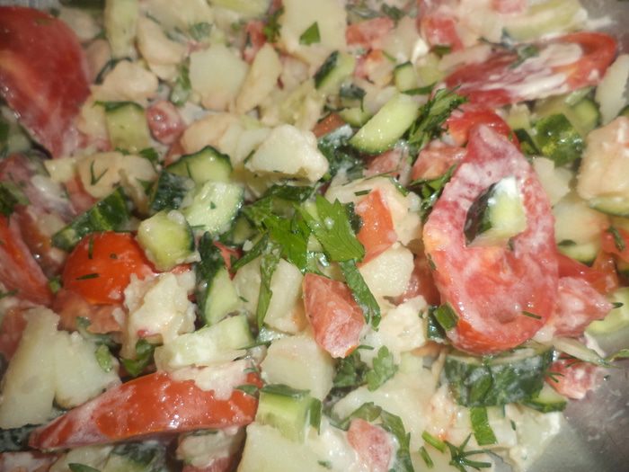 Закуска из картофеля с селедкой