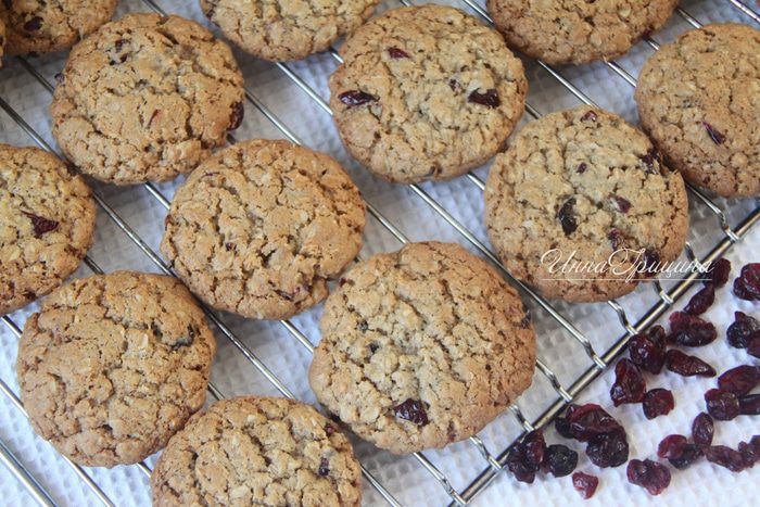 Овсяное печенье с вяленой клюквой