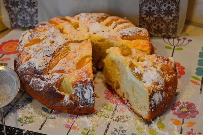Домашний пирог &amp;quot;Творожно-персиковое блаженство&amp;quot;