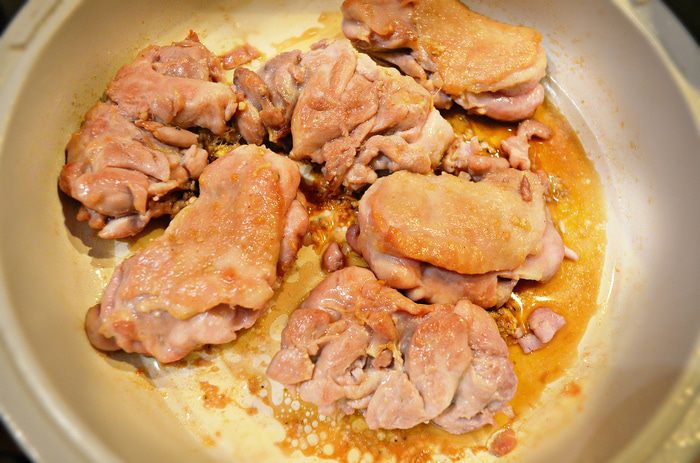 Курица, запеченная с мандаринами