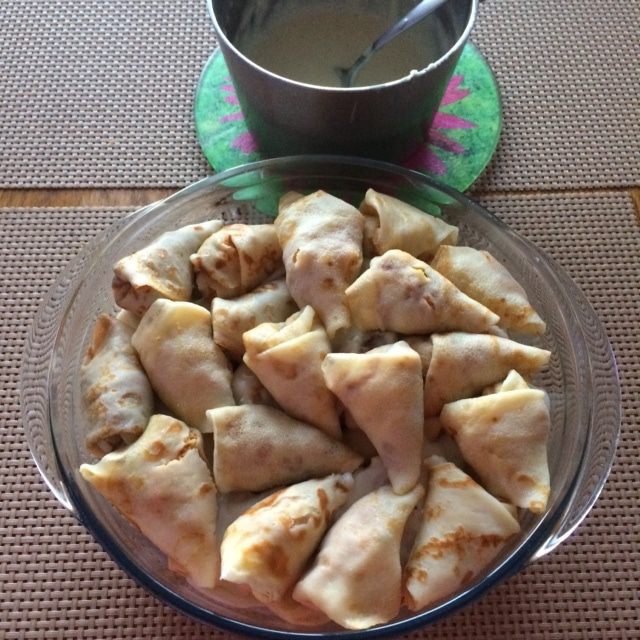 Блинные голубцы под соусом Бешамель