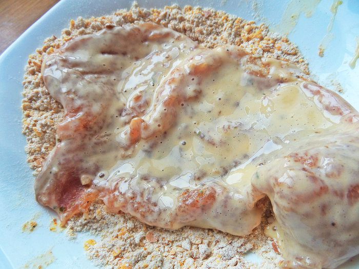 Отбивные в хрустящей корочке с рисом