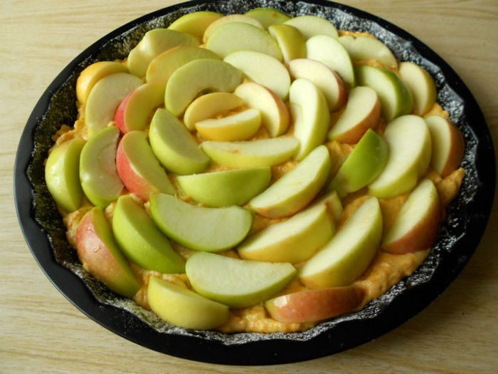 Хрустящий тыквенный пирог с яблоками