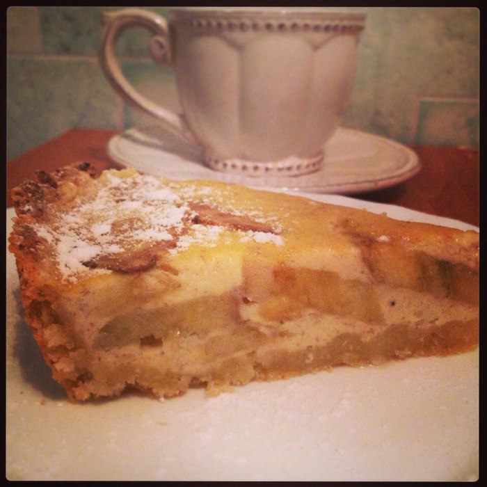 Заливной банановый тарт